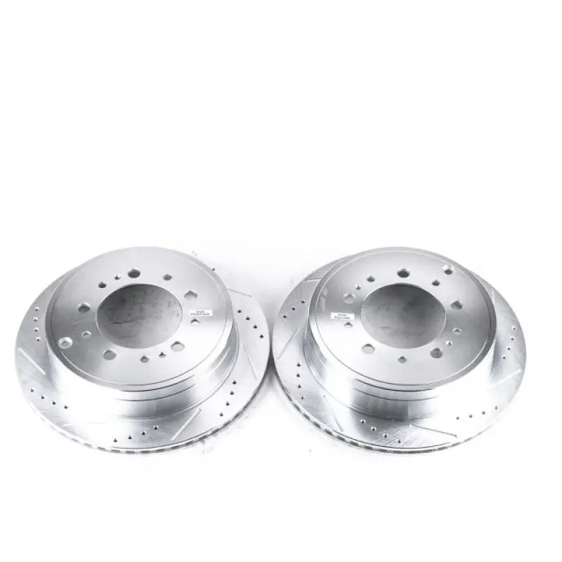 Power Stop 13-21 Toyota Land Cruiser Rear Evolution Drilled & Slotted Rotors - Pair 1