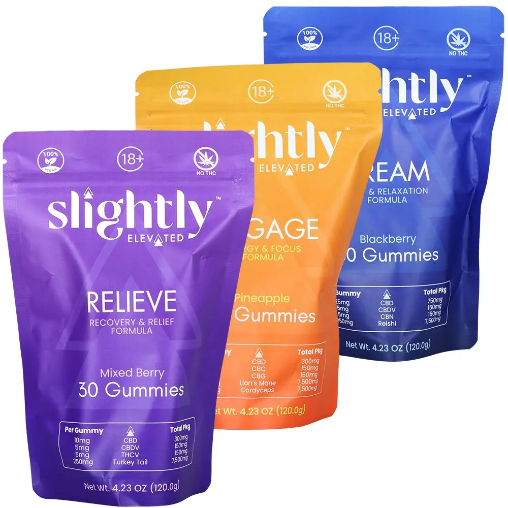 Slightly Elevated Mushroom & Cannabinoid Blend Gummies 1
