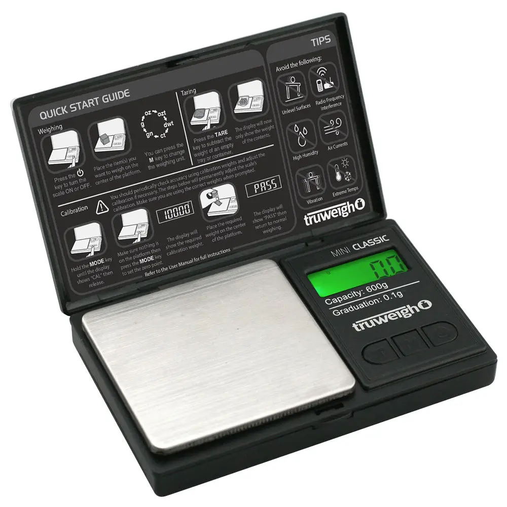 Truweigh Mini Classic Digital Mini Scale | 600G X 0.1G 1