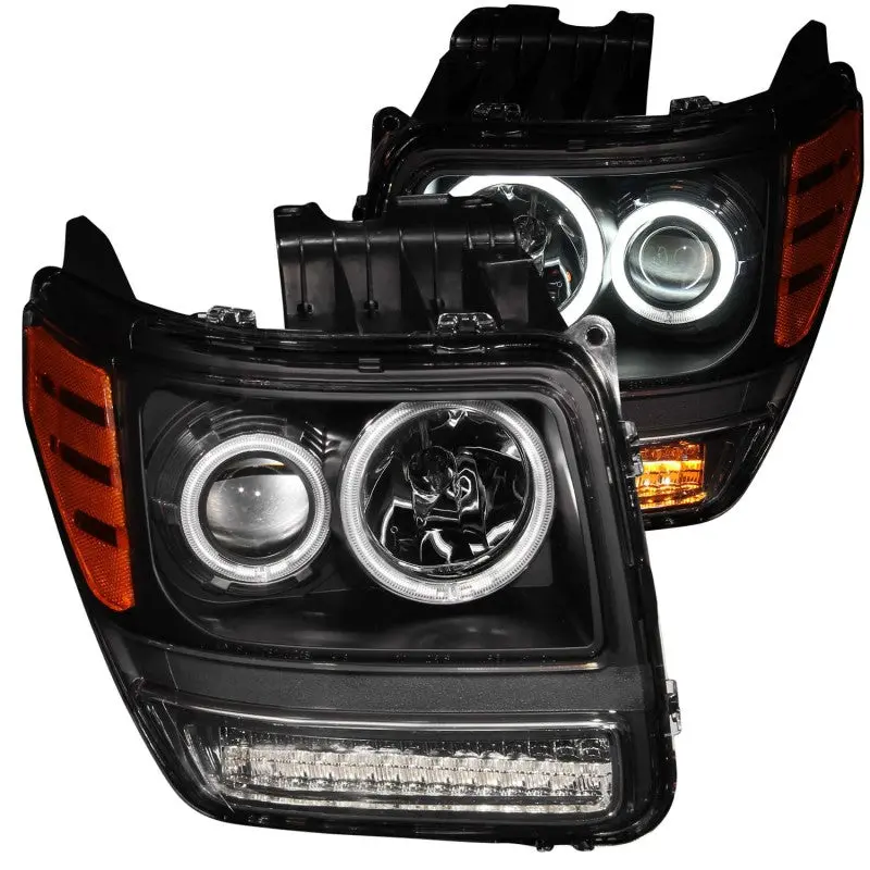 Anzo 2007-2012 Dodge Nitro Projector Headlights W/ Halo Black (Ccfl) G2 1
