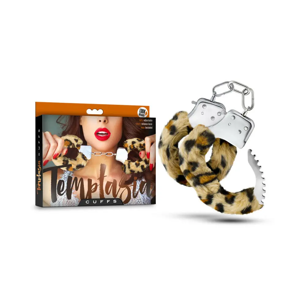 Temptasia Adjustable Faux Fur Cuffs Leopard 1