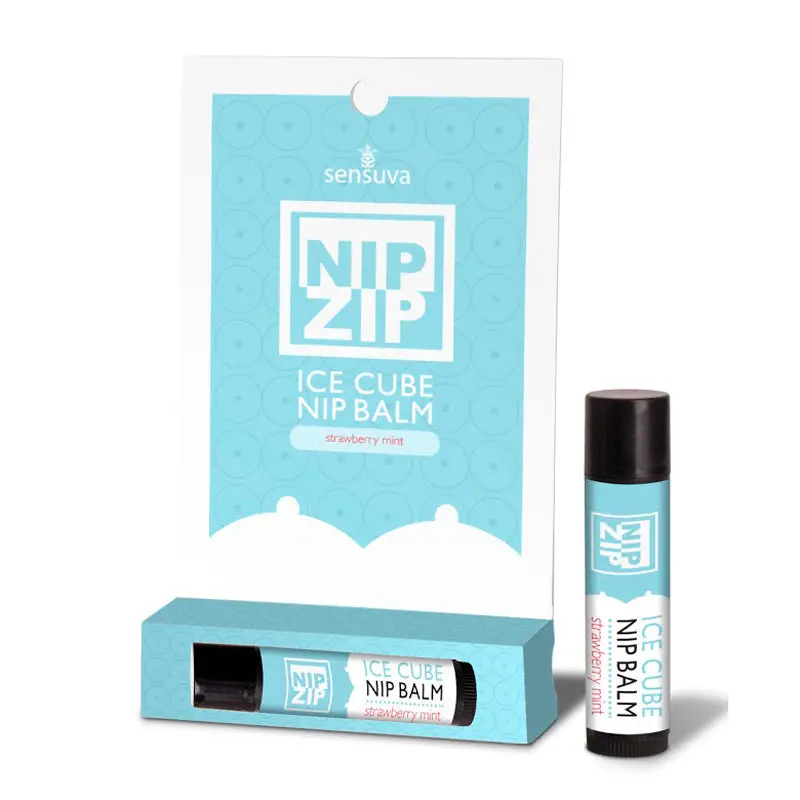 Sensuva Nip Zip Ice Cube Nipple Balm Strawberry Mint 1