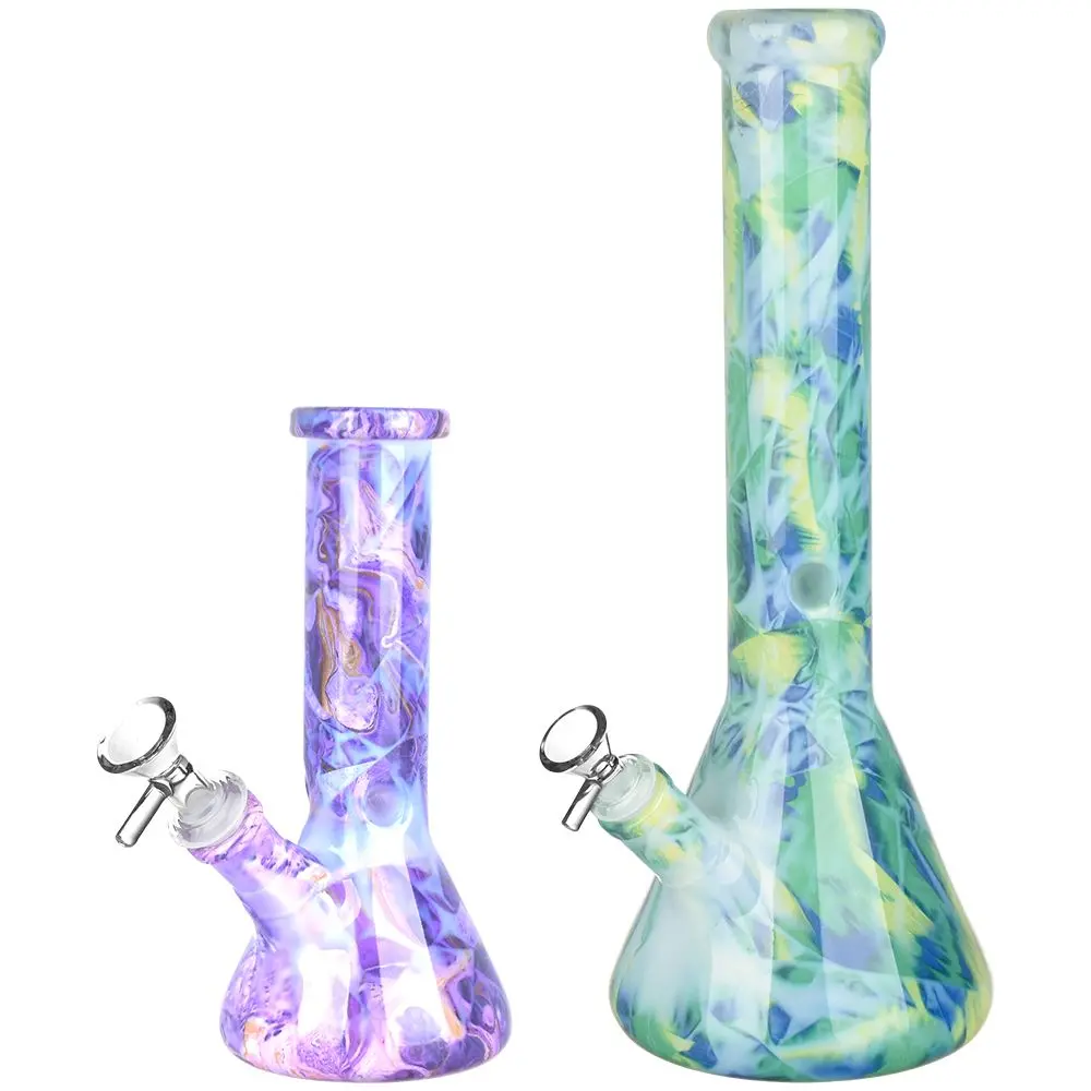 Marbled Glass Beaker Water Pipe | 14Mm F 1