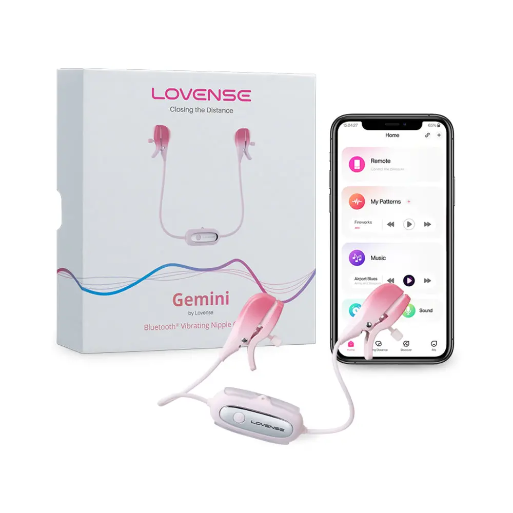 Lovense Gemini Bluetooth Rechargeable Vibrating Nipple Clamps 1