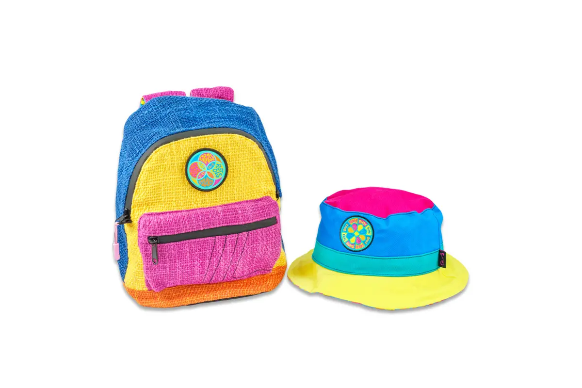 Hyperpop Reversible Mini Backpack + Bucket Hat Set - Grassroots Collab 1