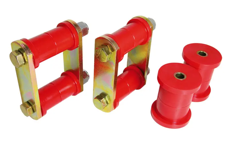 Prothane 64-73 Ford Mustang Rear Spring Bushings W/ Hd Shackle Kit - Red 1