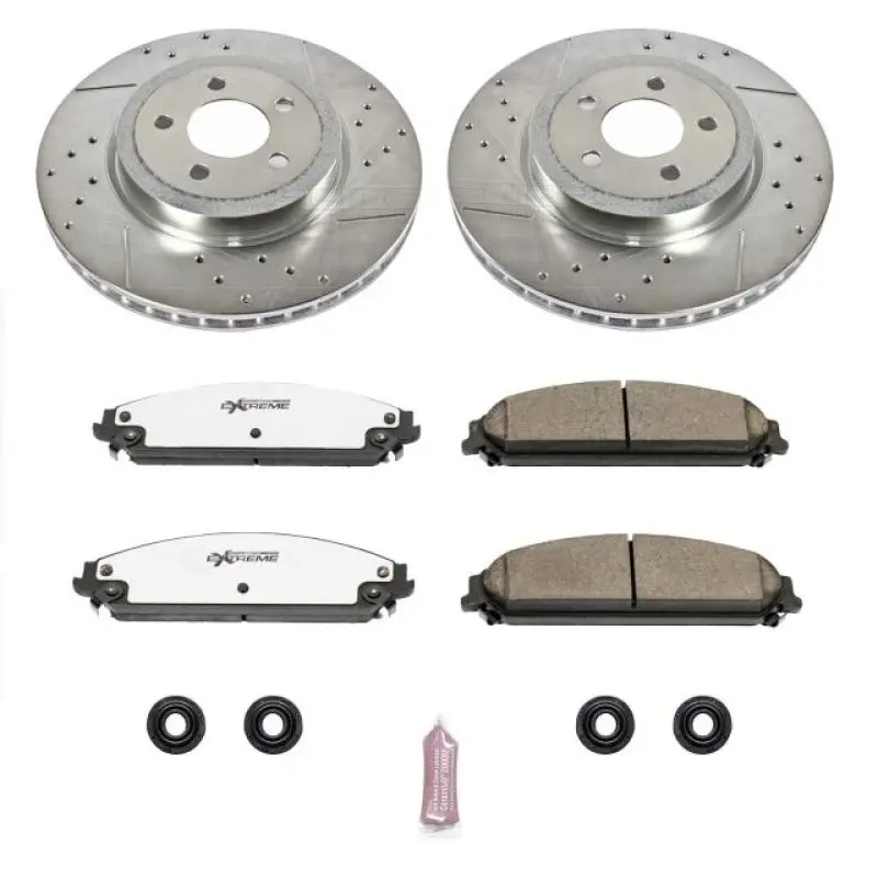 Power Stop 05-19 Chrysler 300 Front Z26 Street Warrior Brake Kit 1