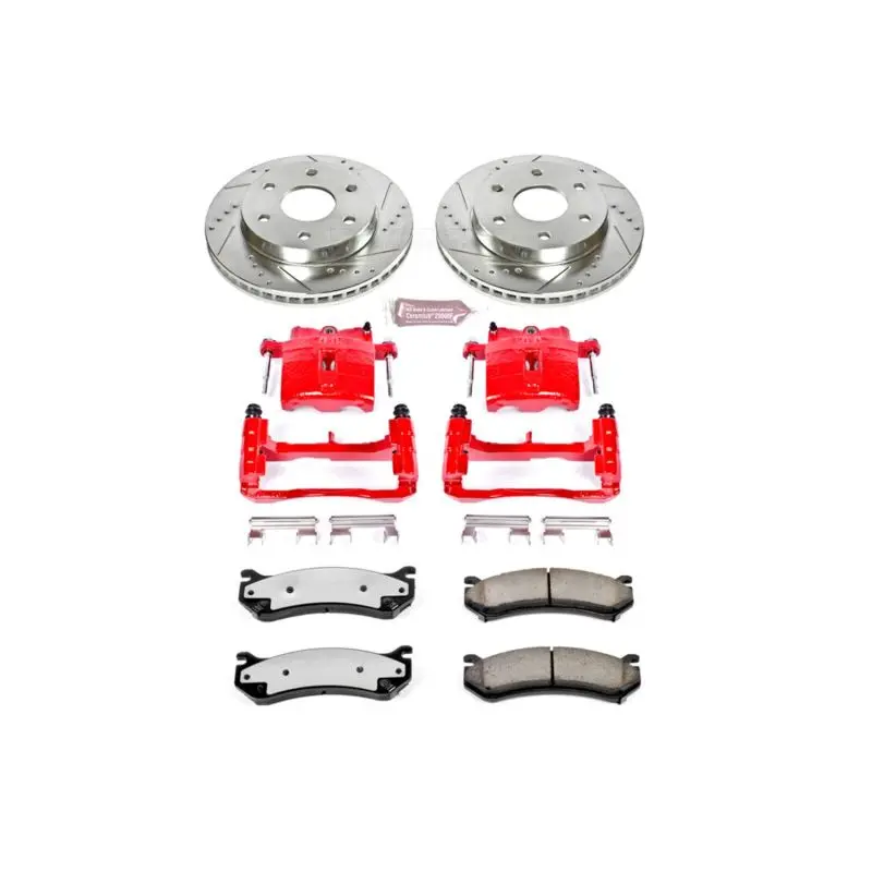 Power Stop 02-06 Cadillac Escalade Front Z36 Truck & Tow Brake Kit W/Calipers 1