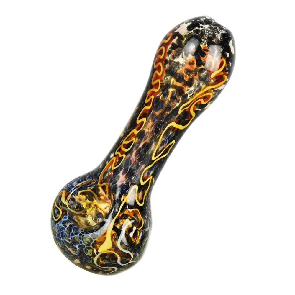Fritted Squiggle Glass Spoon Pipe 1