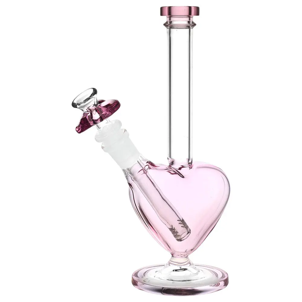 The Heart Grows Fonder Glass Water Pipe - 9.25" / 14Mm F 1
