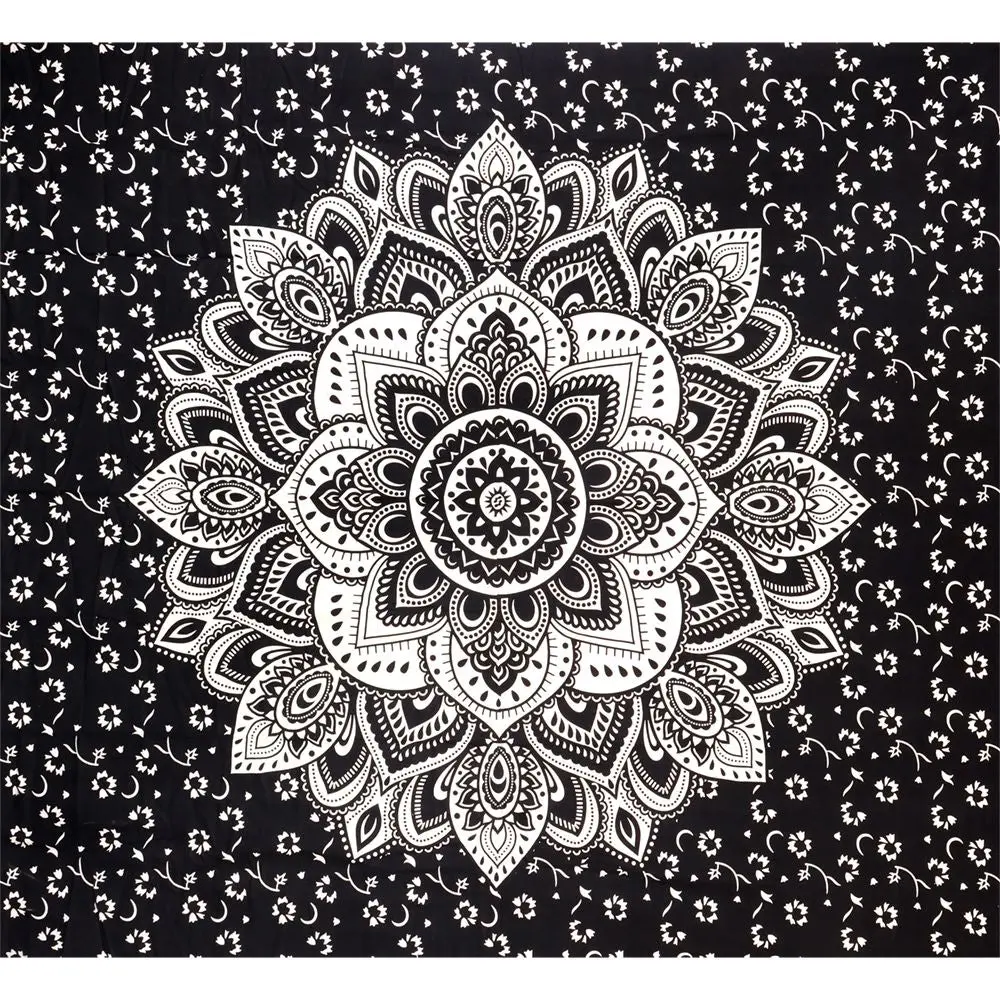 Trippy Sheetz Mandala Tie-Dyed Tapestry - 85"X100" 1