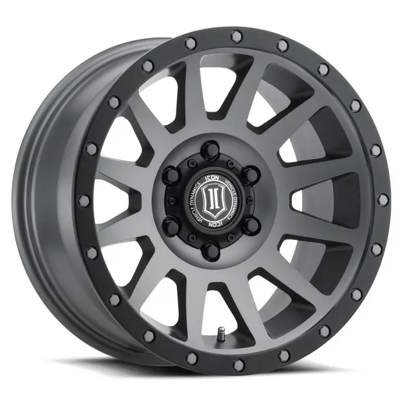 Icon Compression 18X9 6X5.5 0Mm Offset 5In Bs Titanium Wheel 1