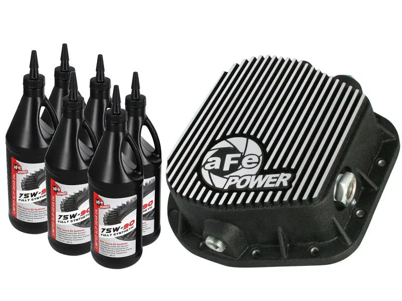 Afe Power Rear Diff Cover (Machined) 12 Bolt 9.75In 97-16 Ford F-150 W/ Gear Oil 4 Qt 1