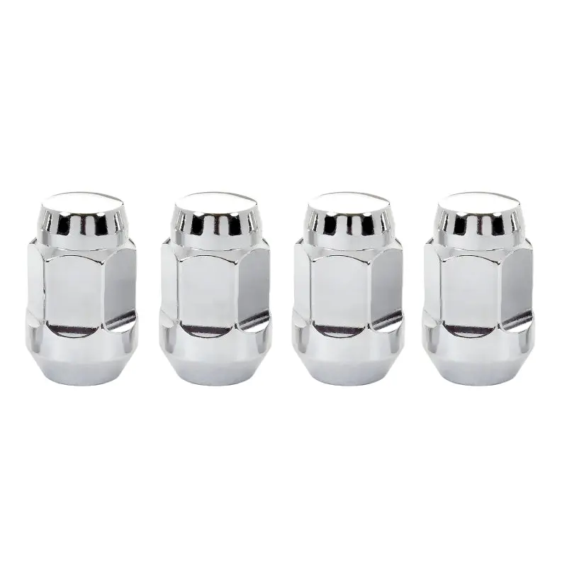 Mcgard Hex Lug Nut (Cone Seat Bulge Style) M12x1.5 / 3/4 Hex / 1.45In. Length (4-Pack) - Chrome 1
