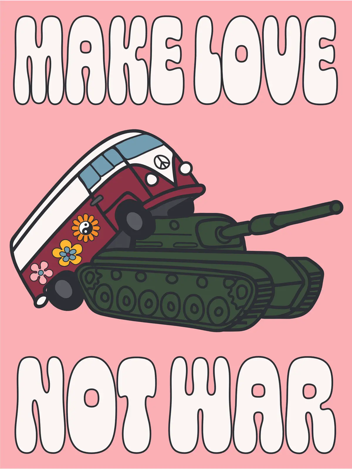 Velcro Label - Make Love Not War 1