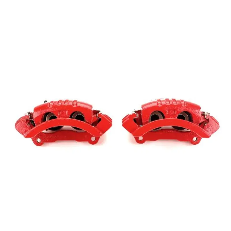 Power Stop 06-08 Dodge Ram 1500 Rear Red Calipers W/Brackets - Pair 1