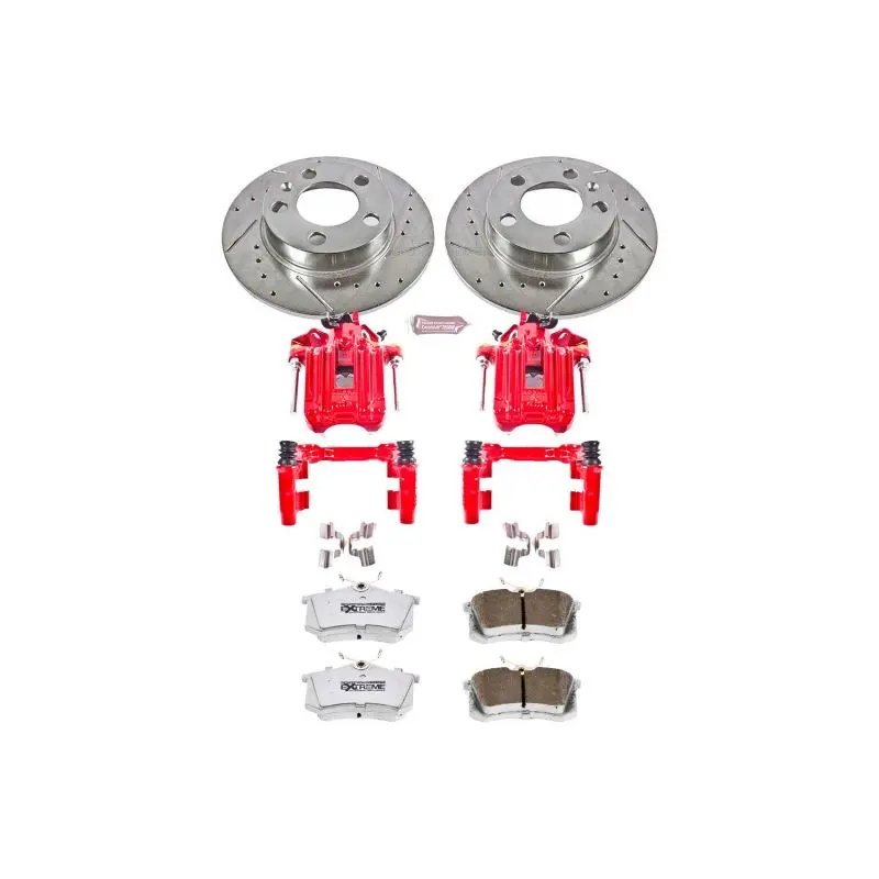 Power Stop 01-05 Volkswagen Jetta Rear Z26 Street Warrior Brake Kit W/Calipers 1