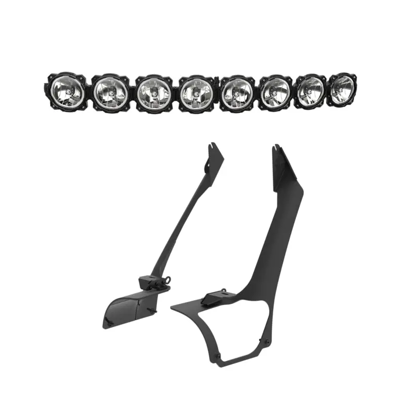 Kc Hilites 21+ Jeep Wrangler 4Xe Gravity Led Pro6 - 50In Light Bar Kit (Light Bar + Overhead Mount) 1