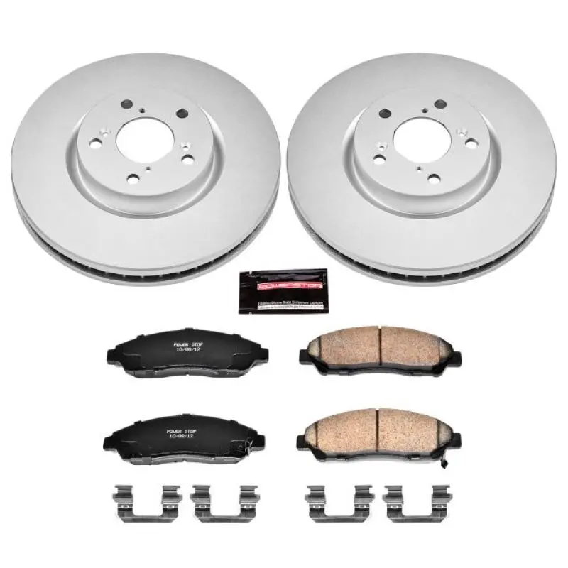 Power Stop 07-13 Acura Mdx Front Z17 Evolution Geomet Coated Brake Kit 1