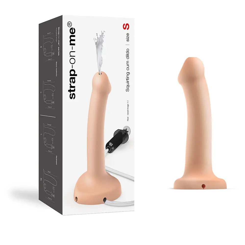 Strap-On-Me Squirting Cum Semi-Realistic Silicone Dildo Vanilla S (Fluid Not Included) 1