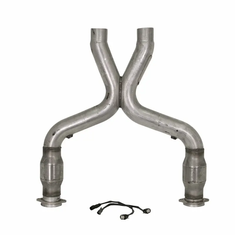 Bbk 11-14 Mustang 5.0 Short Mid X Pipe With Catalytic Converters 3.0 For Bbk Long Tube Headers 1
