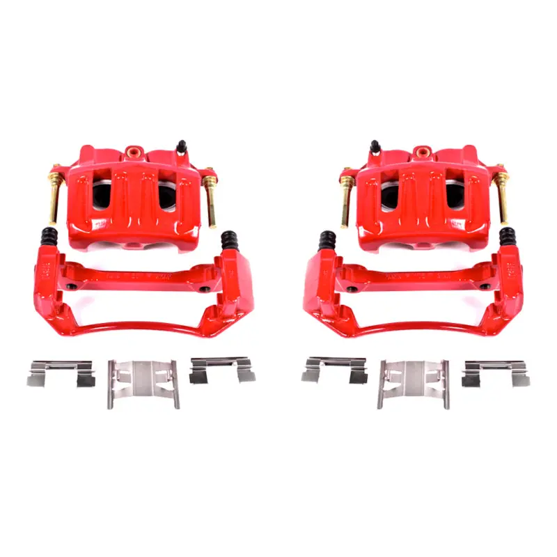 Power Stop 99-03 Ford F-150 Front Red Calipers W/Brackets - Pair 1