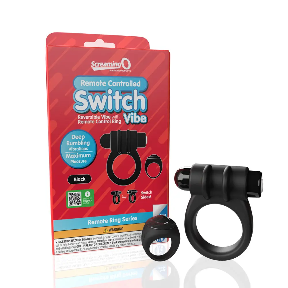 Screaming O Remote Controlled Switch Vibrating Ring Black 1