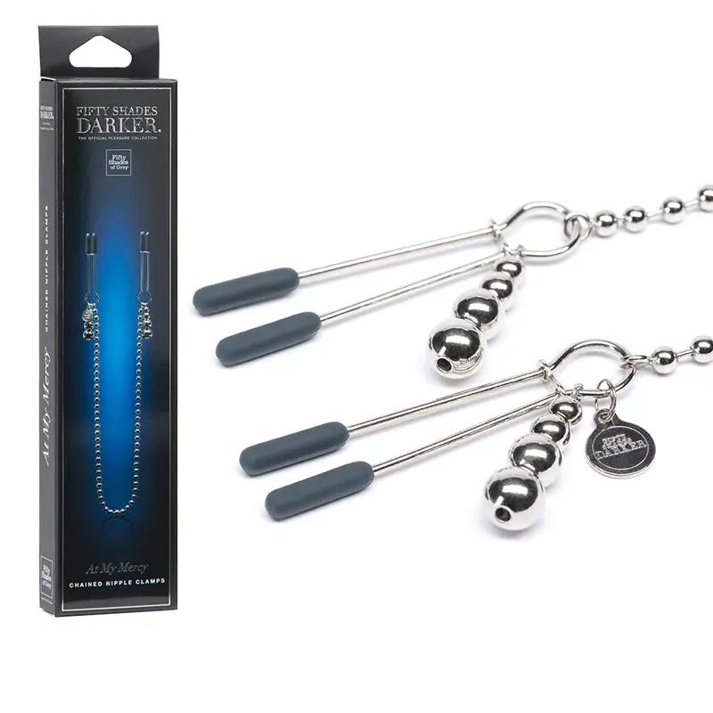 Fifty Shades Darker At My Mercy Beaded Chain Nipple Clamps 1