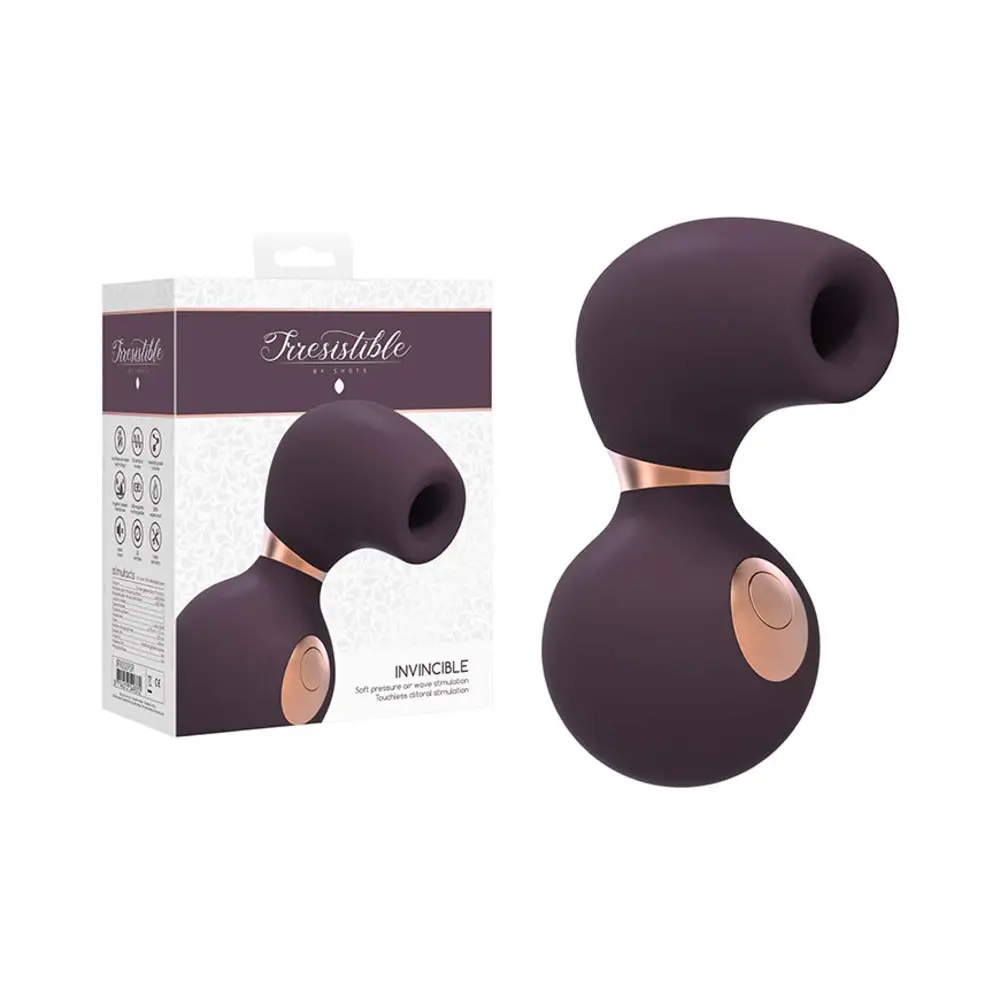 Irresistible Invincible Soft Pressure Air Wave Clitoral Stimulator Purple 1