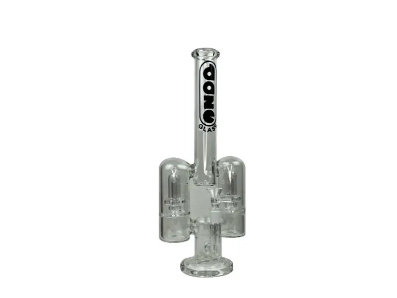Daze Glass - 14" Rocket Ship Dual Showerhead Perc Glass Water Pipe 1