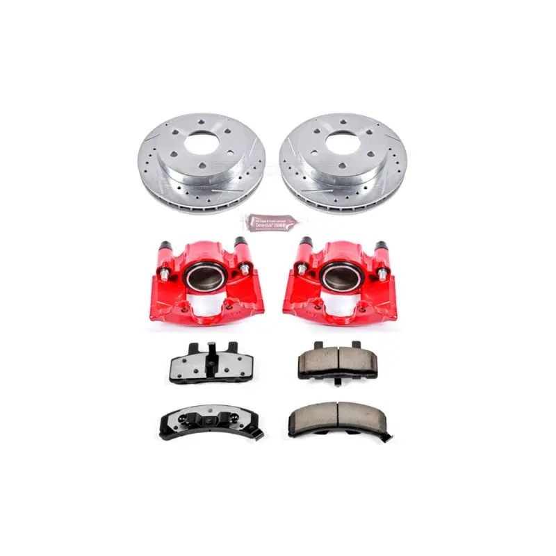Power Stop 99-00 Cadillac Escalade Front Z36 Truck & Tow Brake Kit W/Calipers 1