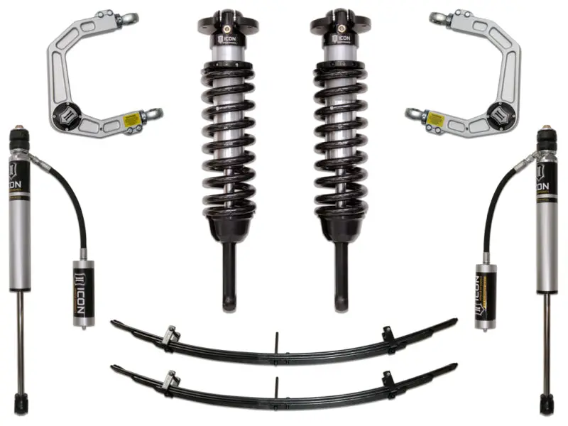 Icon 05-15 Toyota Tacoma 0-3.5In/2016+ Toyota Tacoma 0-2.75In Stg 3 Suspension System W/Billet Uca 1
