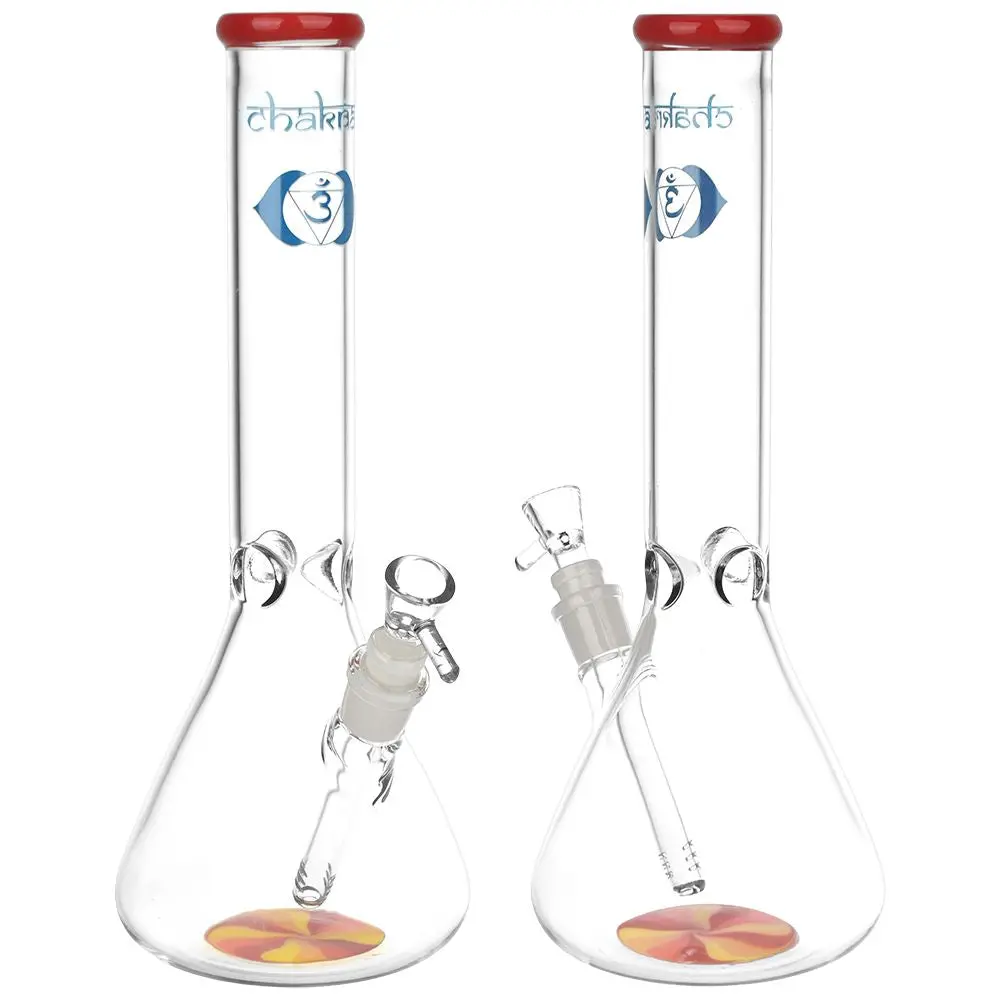 Chakra Drop Of Sun Beaker Glass Water Pipe - 11.75" / 14Mm F 1