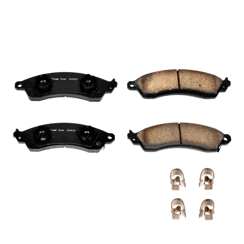 Power Stop 87-92 Chevrolet Camaro Front Z17 Evolution Ceramic Brake Pads W/Hardware 1