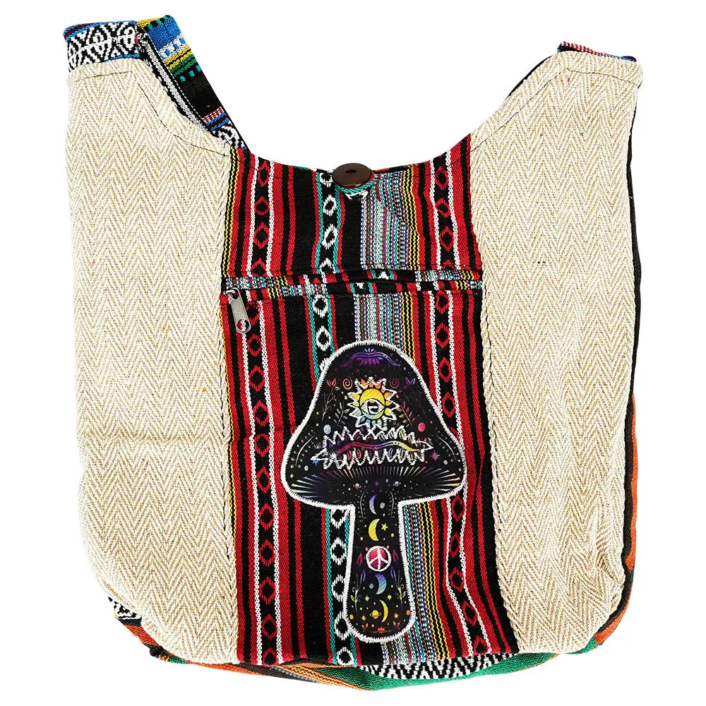 Threadheads Southwest Style Astral Mushroom Sling Bag - 15"X15" 1