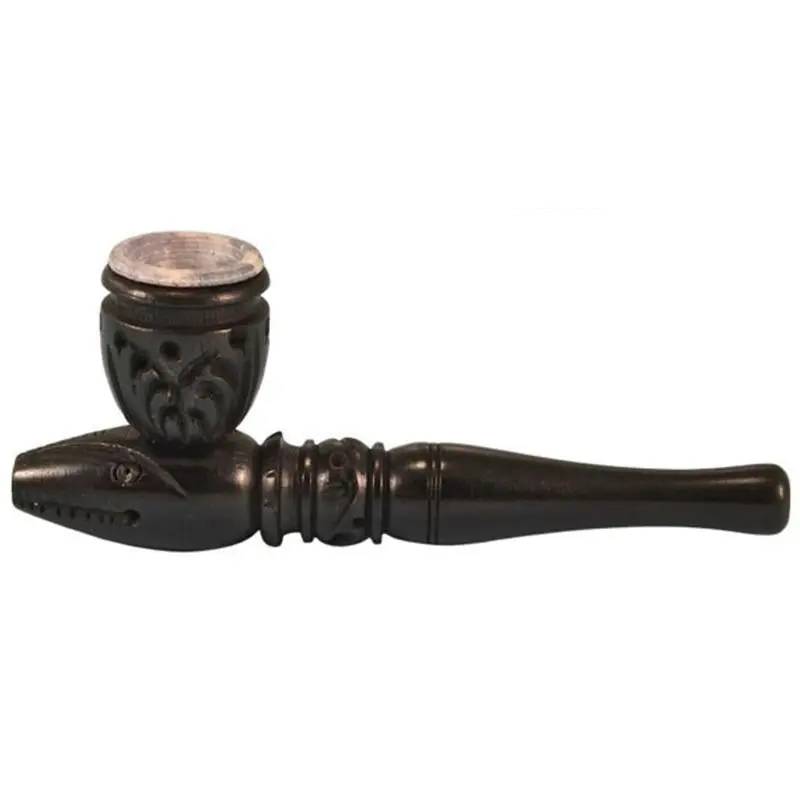 Carved Wood Hand Pipe 1