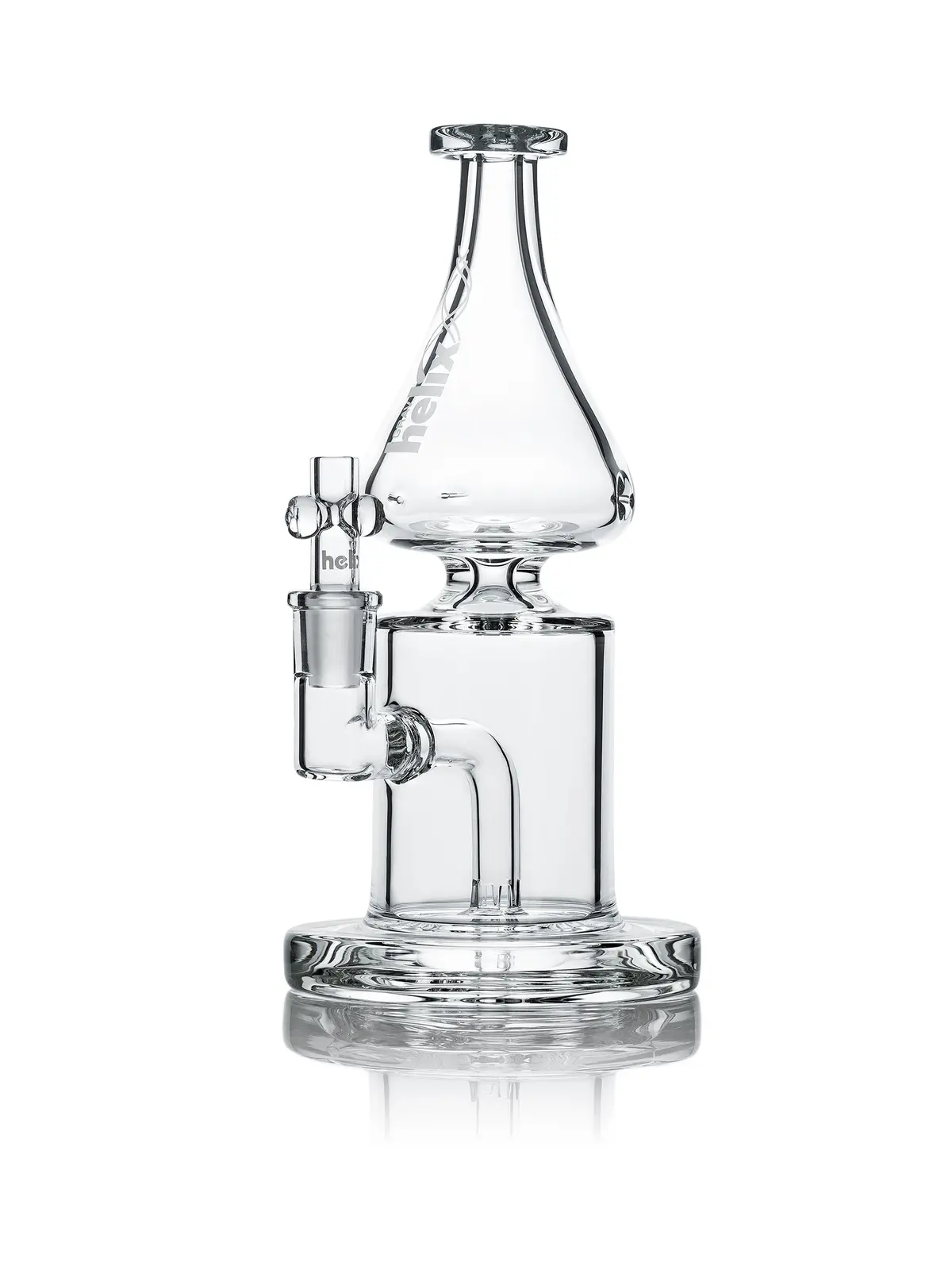 Helix™ Clear Straight Base W/ Fixed Downstem Water Pipe 1