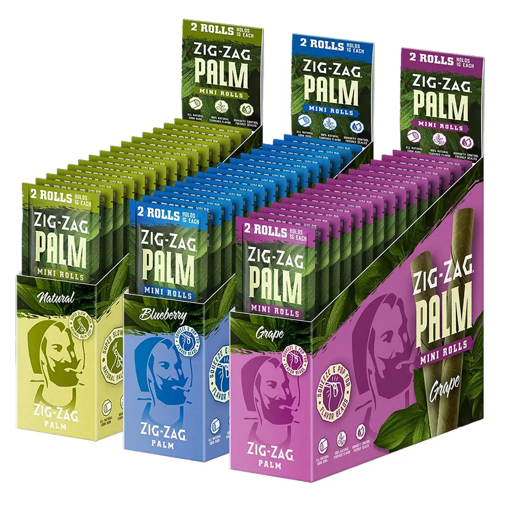 Zig Zag Mini Palm Rolls | 2Pk | 15Pc Display 1