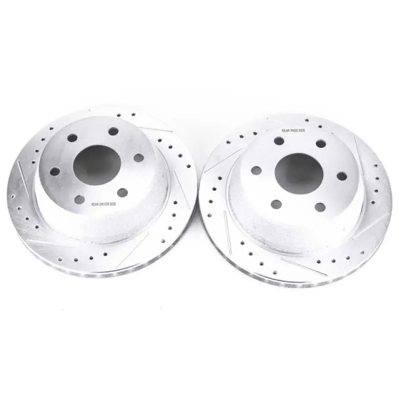 Power Stop 02-06 Cadillac Escalade Rear Evolution Drilled & Slotted Rotors - Pair 1
