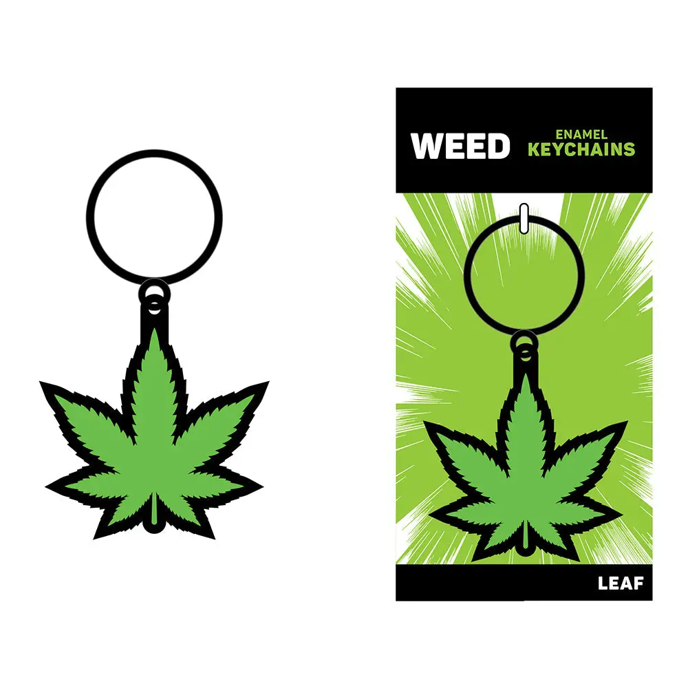 Weed Keychain Green Marijuana Leaf 1