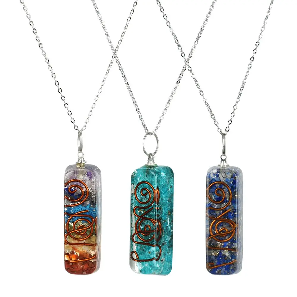 Chakra Orgonite Necklace | 10" 1