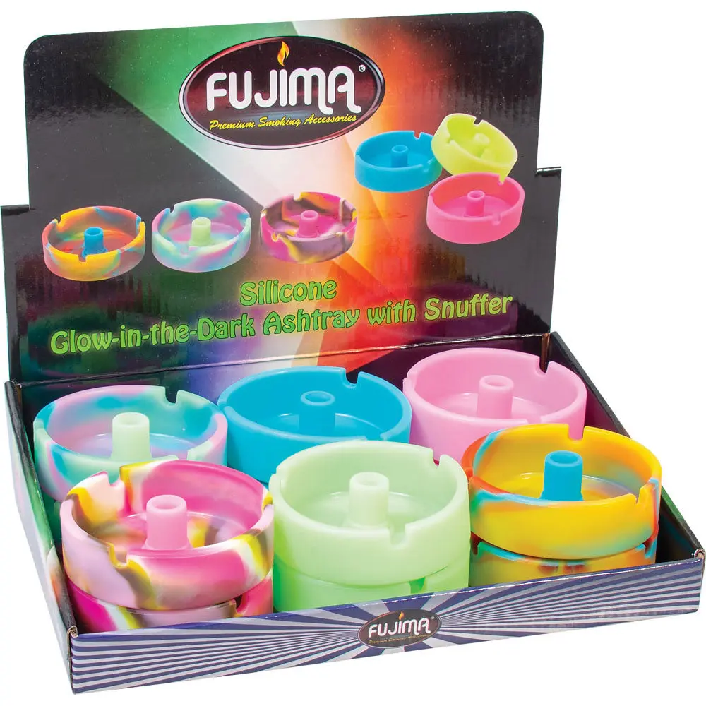Fujima Glow Silicone Snuffer Ashtray - 3.5" / 12Pcs 1