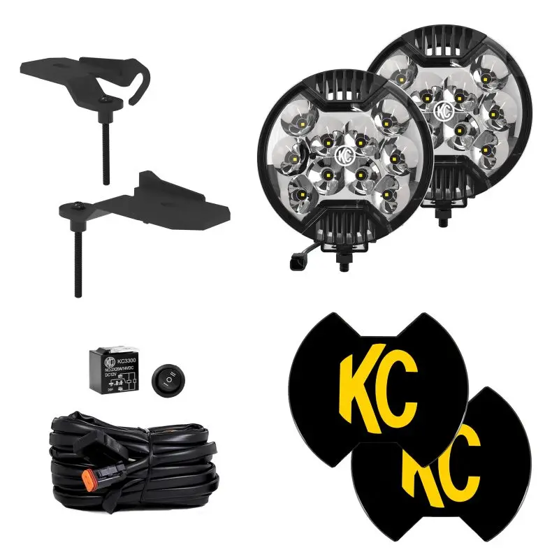 Kc Hilites Jeep 392/Mojave Slimlite Led 2-Light Sys Ditch Light Kit 1