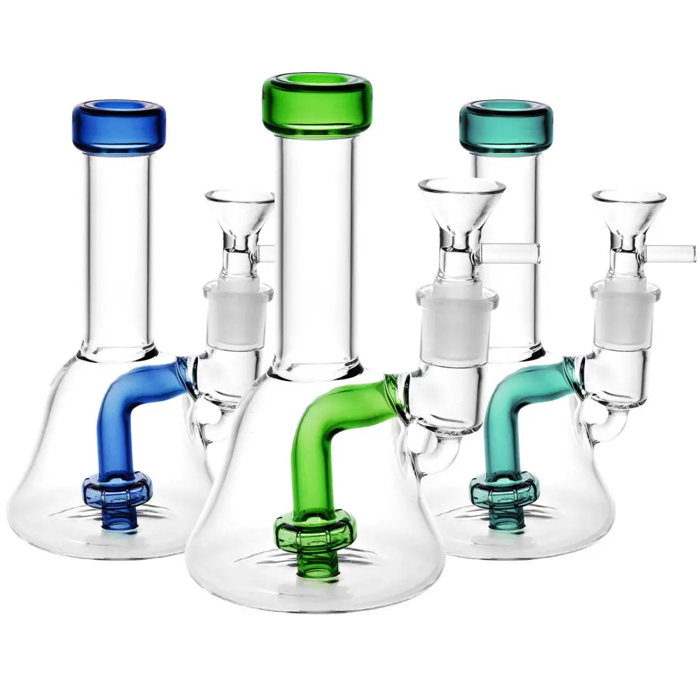 Clear As A Bell Mini Glass Water Pipe - 6"/14Mm F/Colors Vary 1