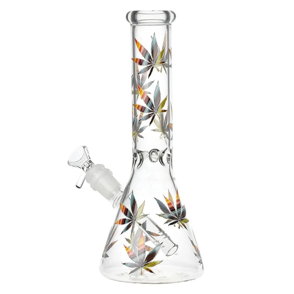 Turn On Your Hemp Lights Beaker Glass Water Pipe - 9.75" 1