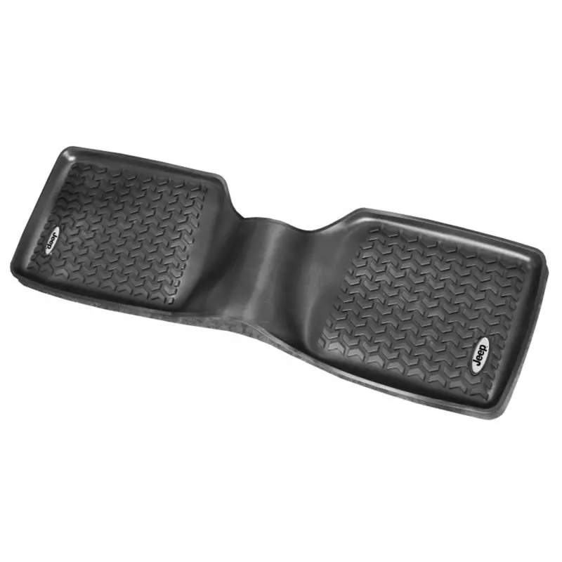 Rugged Ridge Floor Liner Rear Black 1984-2001 Jeep Logo Cherokee Xj 1