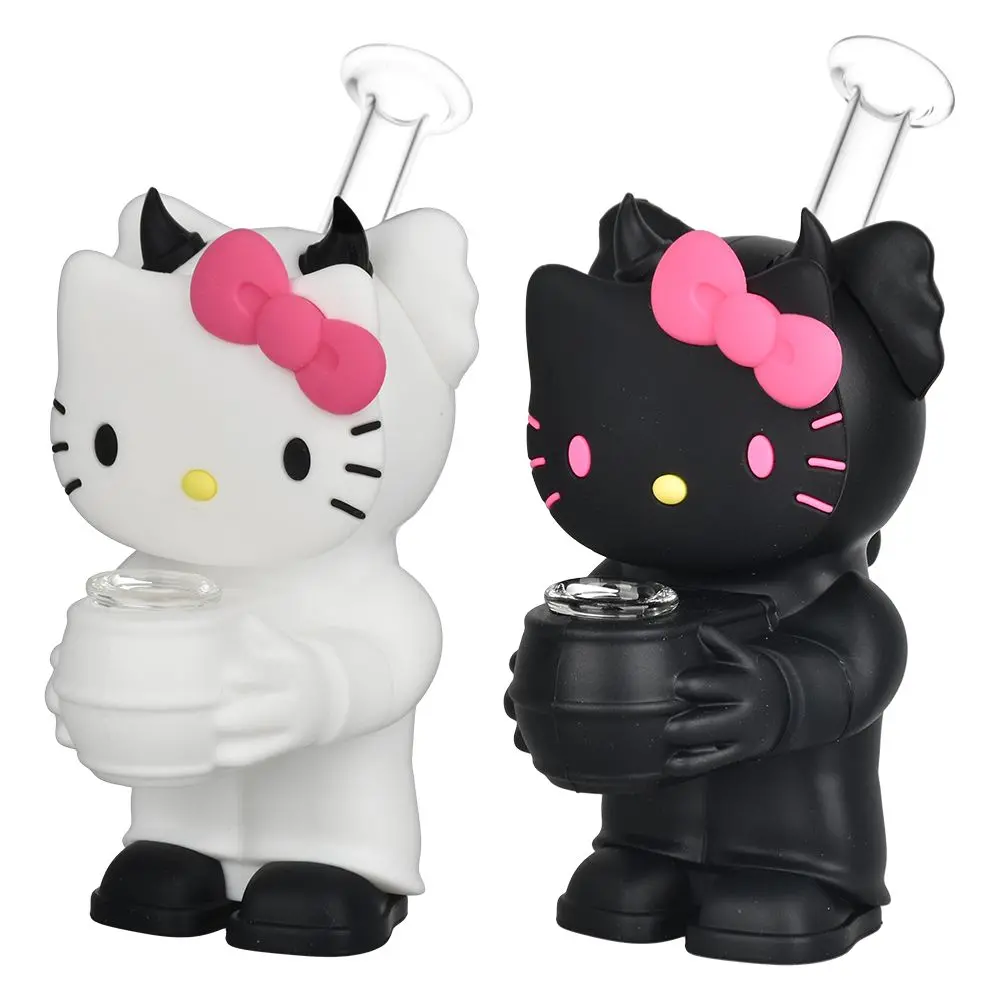 Hello Kitty Silicone Water Pipe - 5.5" / 2Pc 1