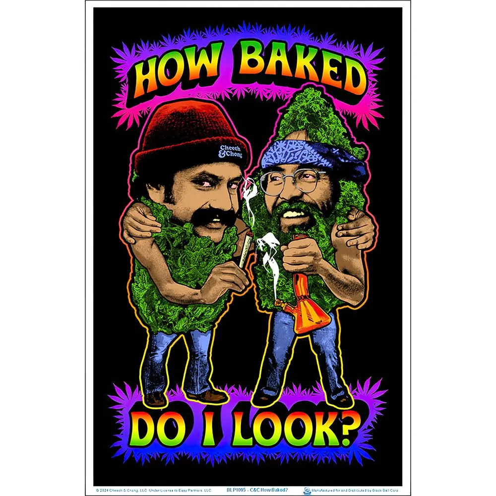 Cheech & Chong How Baked Do I Look? Black Light Poster - 23"X35" 1