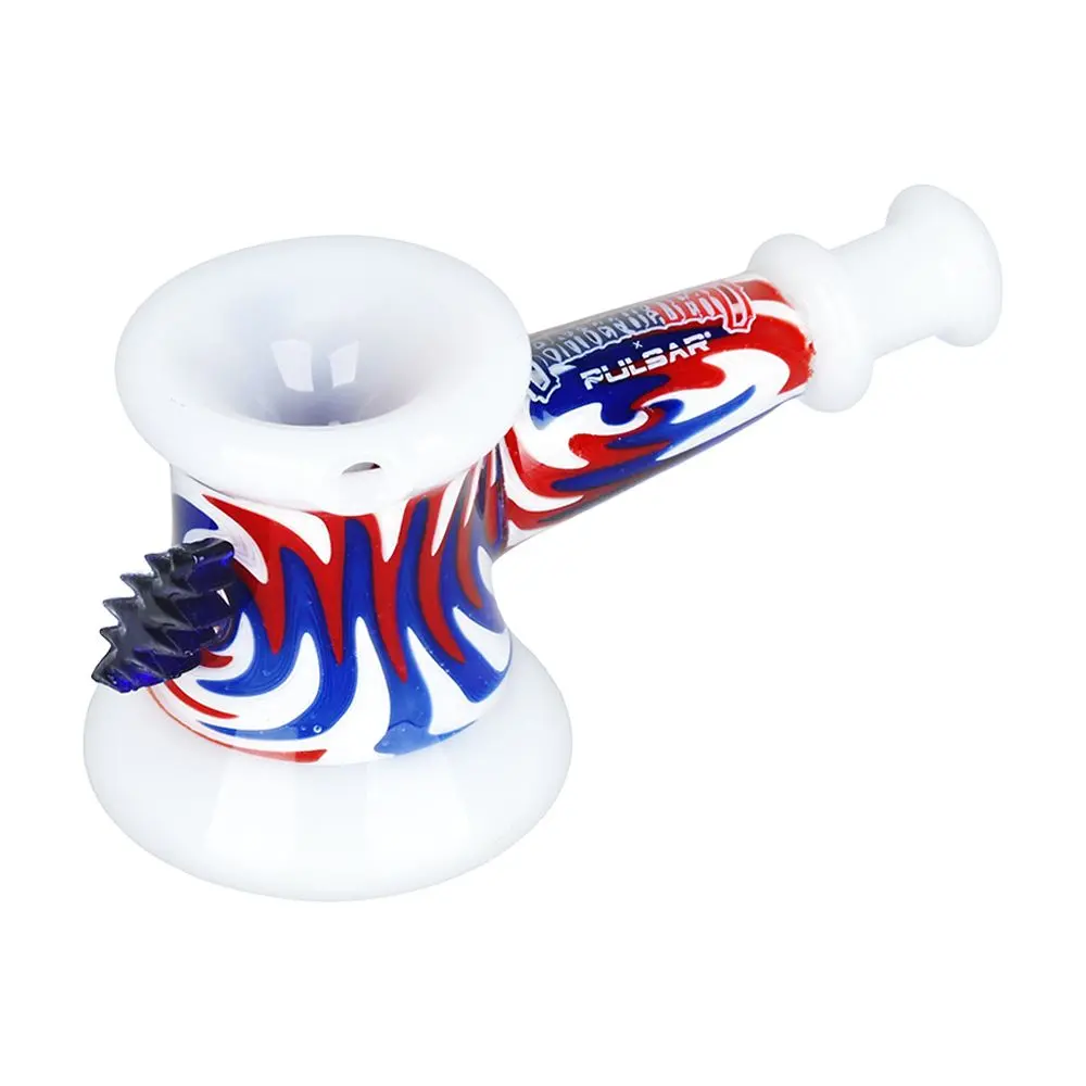Grateful Dead X Pulsar Bolt Wig Wag Glass Hammer Hand Pipe - 4" 1
