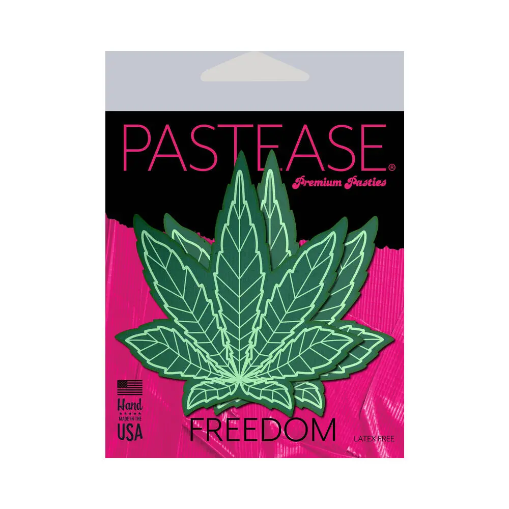 Pastease Indica Pot Leaf: Green Weed Nipple Pasties 1